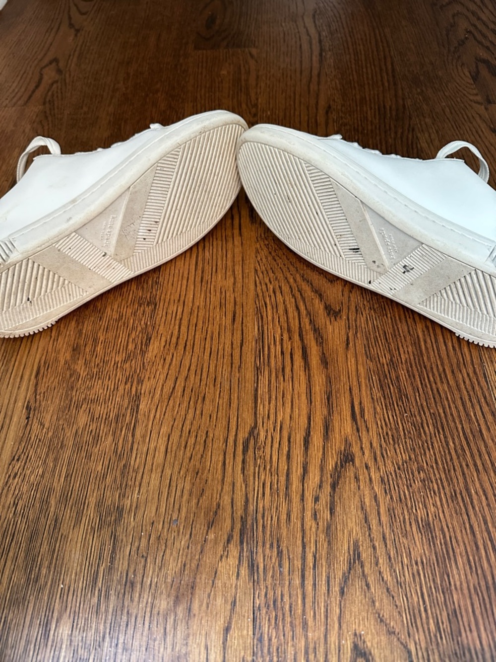 kate spade White Leather Sneakers with Silver Star Embellishments - Picture 5 of 5